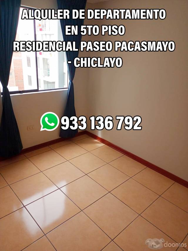 Alquiler de departamento en Residencial Paseo Pacasmayo - Chiclayo