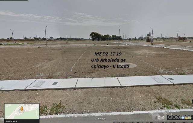 OPORTUNIDAD NO LO DEJES PASAR VENDO TERRENO 121.5 MT 2 EN LA ARBOLEDA DE CHICLAYO