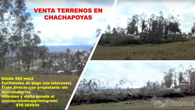 VENTA DE TERRENOS EN CHACHAPOYAS