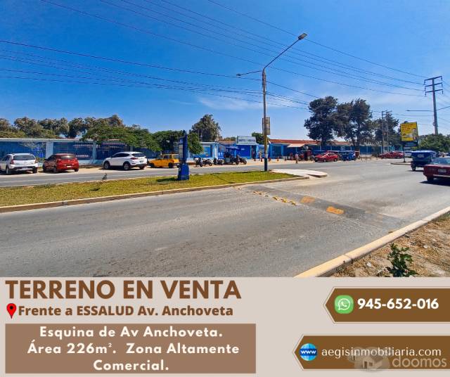 TERRENO EN ESQUINA FRENTE A ESSALUD NUEVO CHIMBOTE