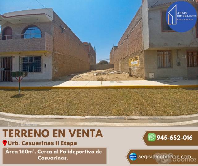 Vendo Terreno Urb Casuarinas