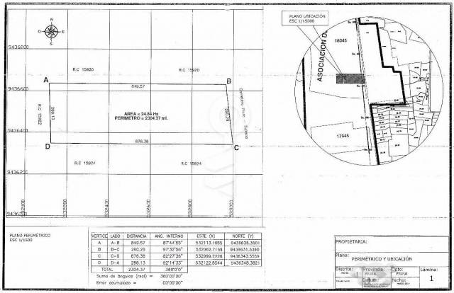 Terreno Comercil forma rectangular colindantte a panamericana norte Piura