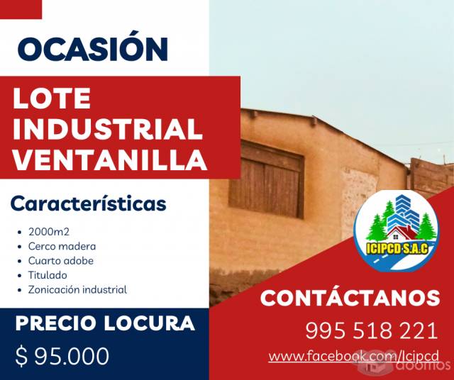 OCASION VENTA DE LOTE INDUSTRIAL