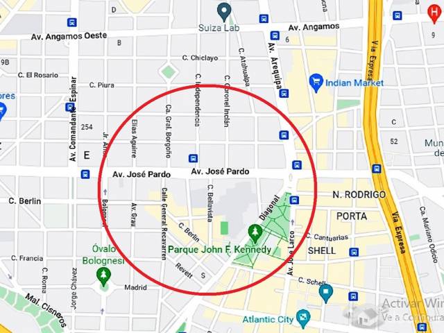 Alquiler Miraflores PARDO - Oficina de 1 Ambiente + 1 Baño - Área: 38.39m²