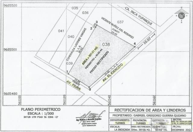 Vendo terreno cerca al mercado central de Tumbes