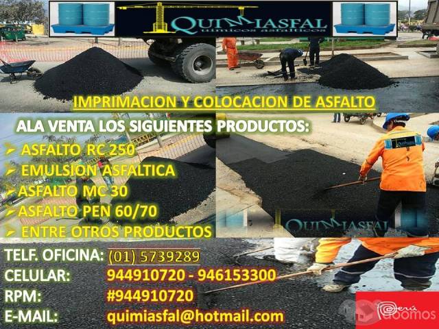 QUIMIASFAL PERÚ VENTA DE ASFALTOS RC-250