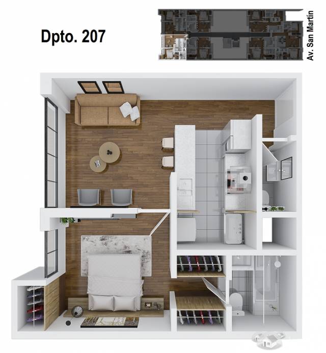 DEPARTAMENTOS DE UN DORMITORIO