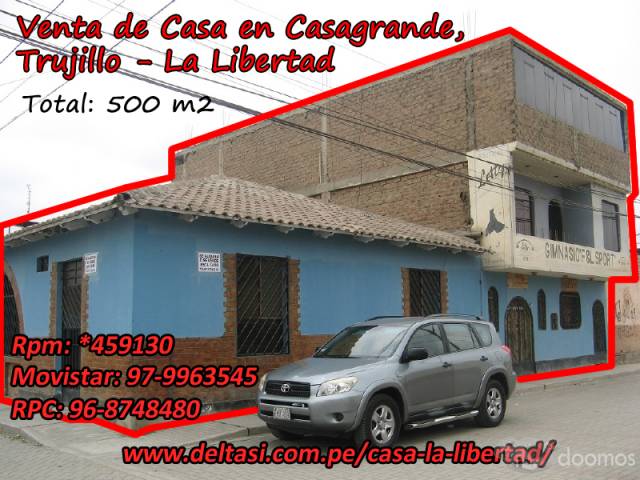 CASA EN VENTA EN TRUJILLO - CASAGRANDE