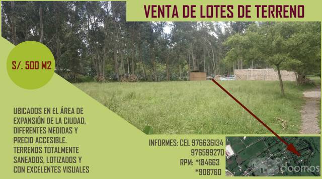 VENTA DE LOTES DE TERRENO, PRECIO ACCESIBLE