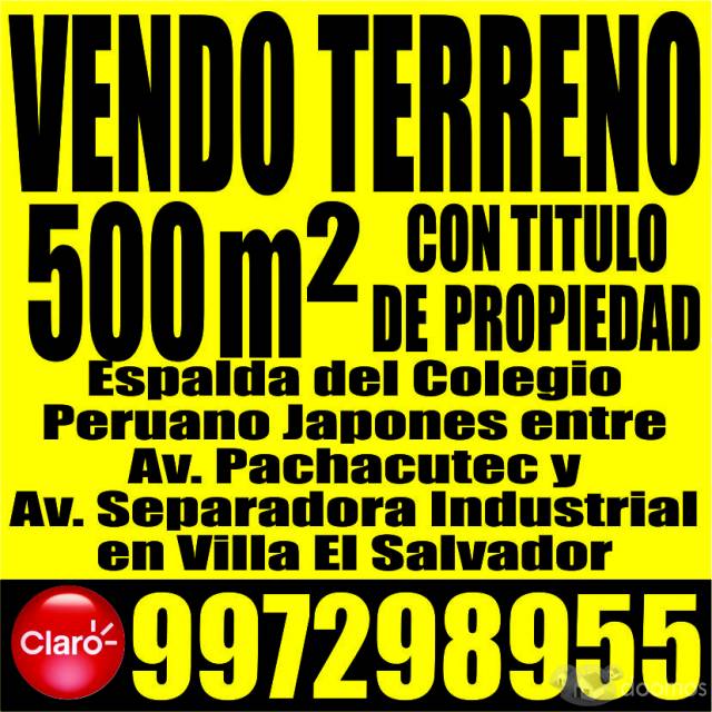 Terreno 500 m2