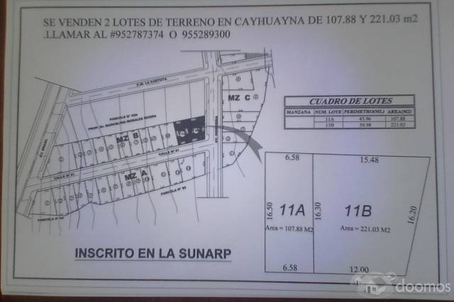 Lote de terreno ubicado en la esquina de la Av. Ingenieria y Jr. San Camilo