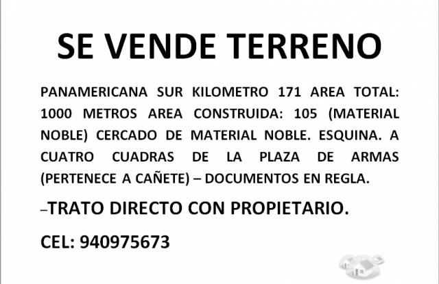 VENDO TERRENO