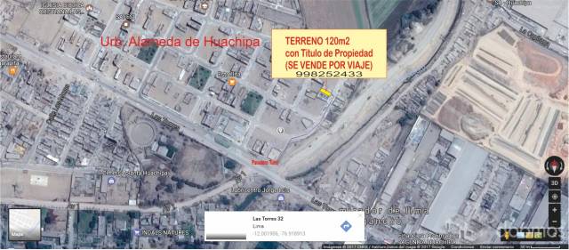 Venta TERRENO Alameda HUACHIPA 55,000 U$$ , CON TITULO DE PROPIEDAD ,ENTREGA INMEDIATA , ÚNICO DUEÑO TLF: 998252433 - 990204285