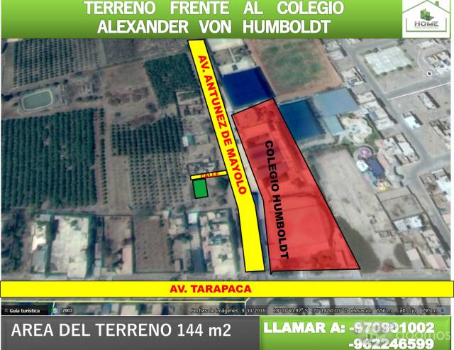 SE VENDE TERRENO AL COSTADO DEL COLEGIO HUMBOLDT