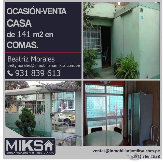 OCASIÓN-VENTA	TERRENO de 298.5 m2 en COMAS.