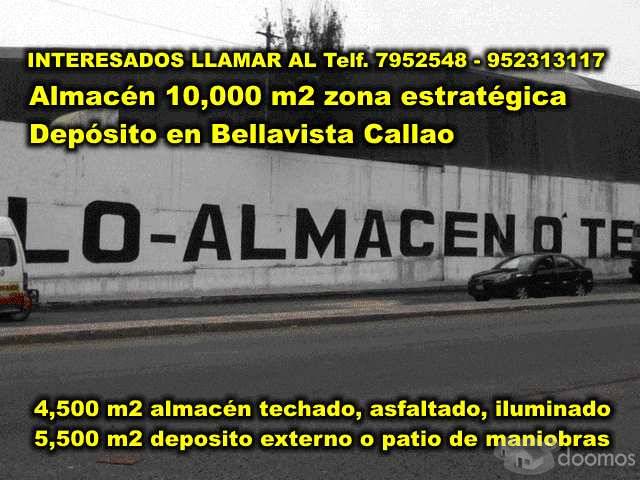 Callao ??Alquilo? Almacén zona estratégica? 10,000 m2 Bellavista Callao techado, iluminado asfaltado muro perimetral cerco eléctrico