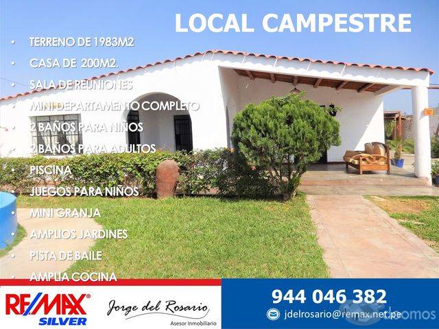 LOCAL CAMPESTRE EN CHINCHA 1980M2