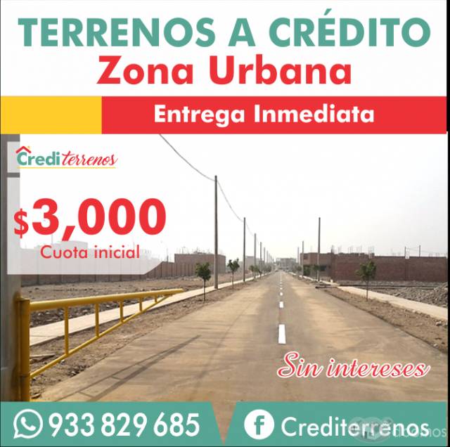 TERRENOS A CRÉDITO SIN INTERESES