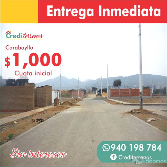 TERRENOS A CRÉDITO DESDE $1,000