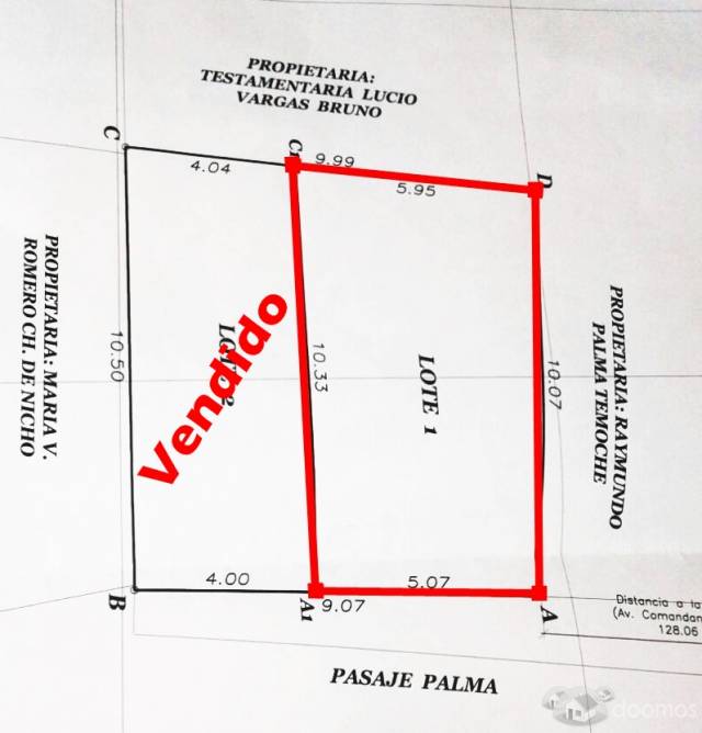 HUACHO VENTA TERRENO 50M2