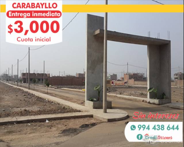 TERRENOS A CRÉDITO EN ZONA URBANIZADA
