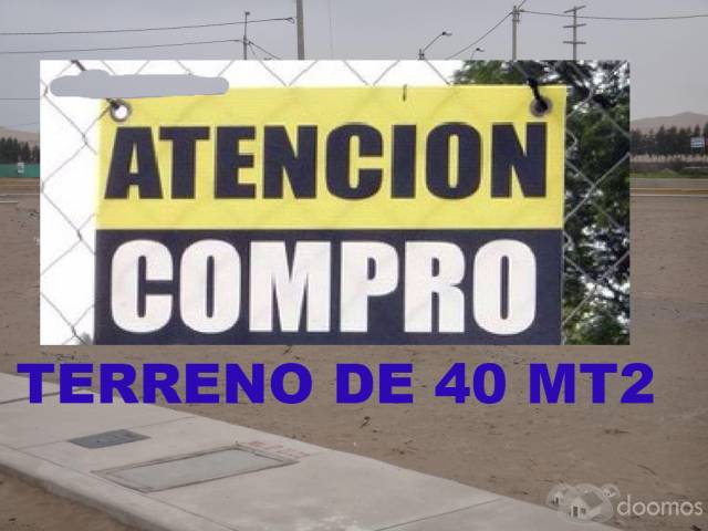 TERRENO DE 40 METROS CUADRADOS PARA COMPRAR