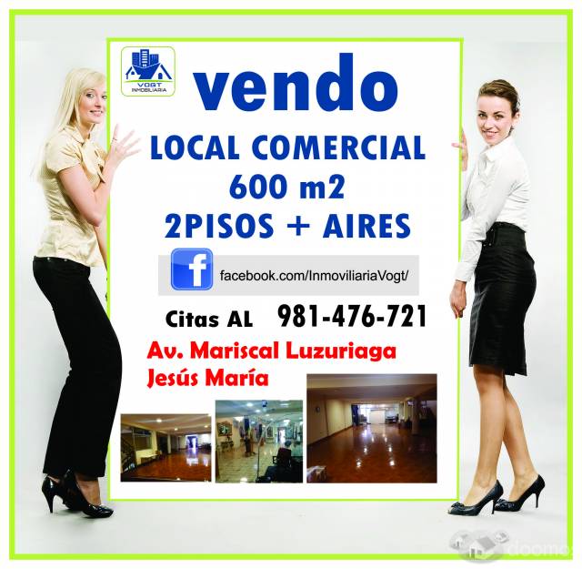 VENDO LOCAL COMERCIAL DE 2 PISOS