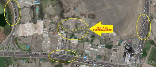 Venta de Departamento a una cuadra Av. Club Golf Los Incas