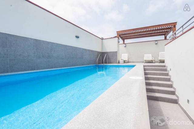 Alquiler Lince Moderno Departamento Amoblado, 2 Dormitorios, Piscina, Gym - US $680