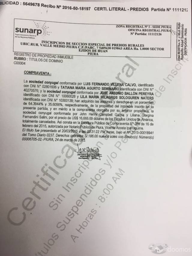 VENTA TERRENO EN LOS EJIDOS DE HUAN