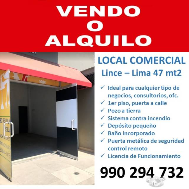 ALQUILER - VENTA DE LOCAL COMERCIAL