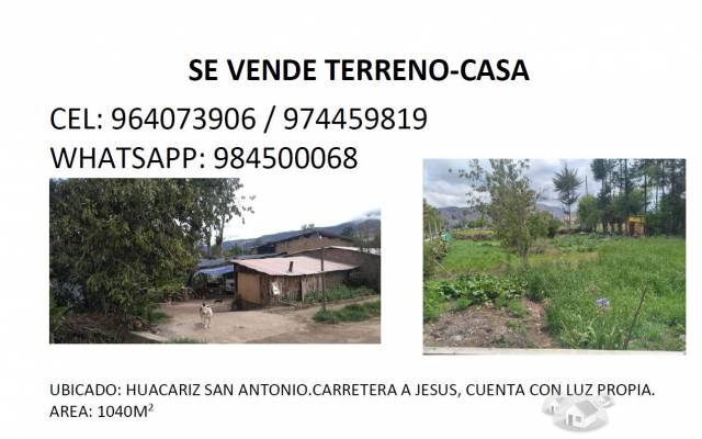 VENTA TERRENO-CASA