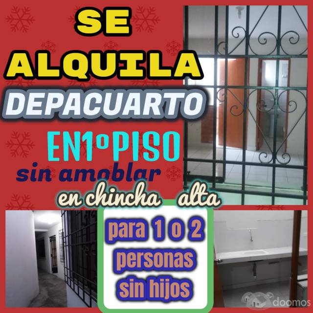 Se alquila depa cuartos en Chincha Alta, oficina y local comercial