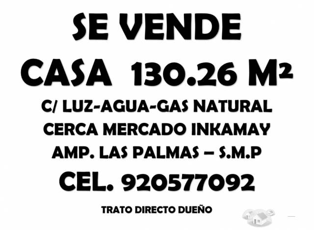 VENTA DE CASA COMO TERRENO